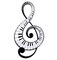16" Metal Music Note Sign with Sawtooth Hanger For Walls, Wreath Accents, Classroom Decor, Crafts, and Decorations
